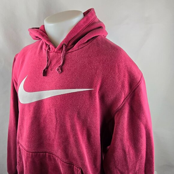 Nike Sweatshirt Mens Large Red Hoodie Sportswear Athletisure Swoosh Casual Sport - Picture 6 of 12